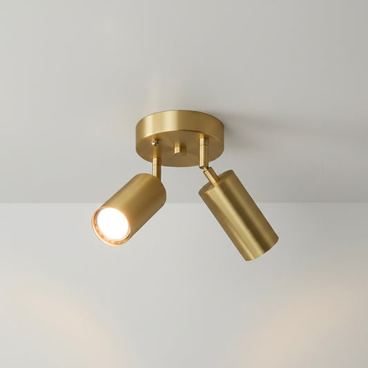 Modern brass ceiling spotlight with multiple size options for kitchens, bedrooms, hallways, or living spaces