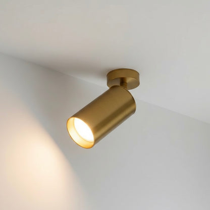 Modern brass ceiling spotlight with multiple size options for kitchens, bedrooms, hallways, or living spaces