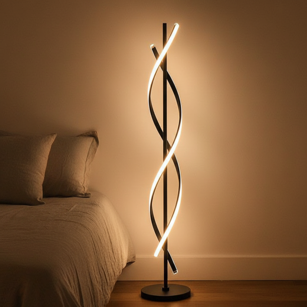 Modern Floor Lamp with Elegant Acrylic Shade | Stylish Lighting for Living Room 0