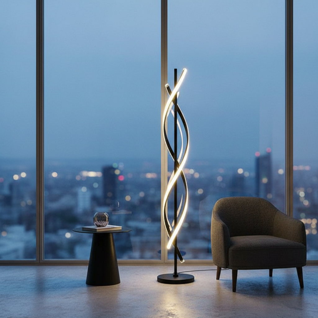 Modern Floor Lamp with Elegant Acrylic Shade | Stylish Lighting for Living Room 1