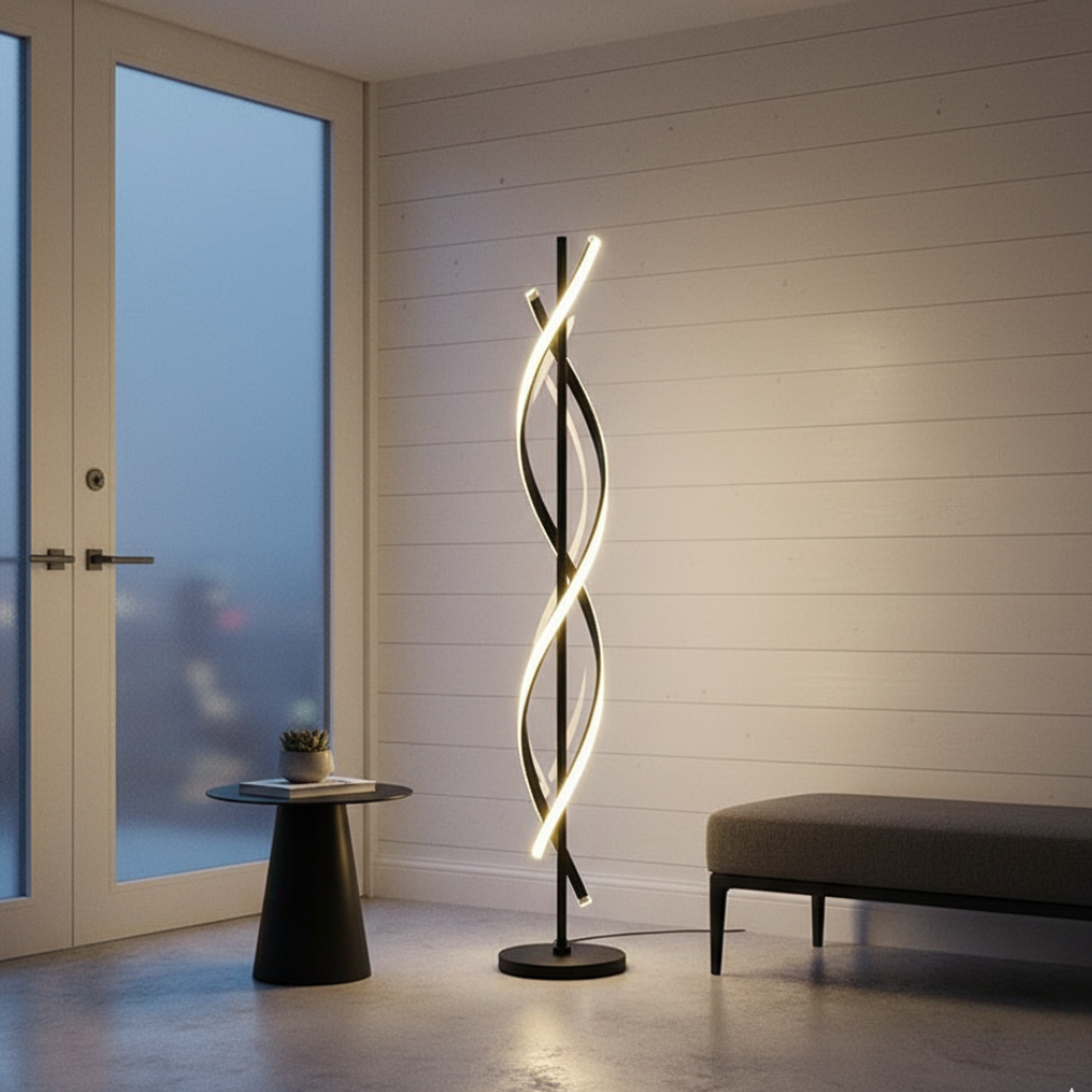 Modern Floor Lamp with Elegant Acrylic Shade | Stylish Lighting for Living Room 4