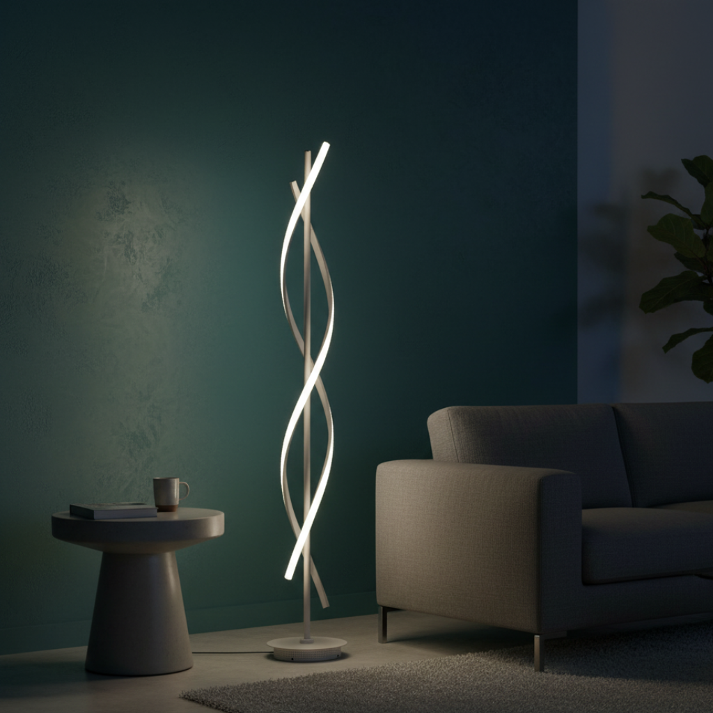 Modern Floor Lamp with Elegant Acrylic Shade | Stylish Lighting for Living Room 8