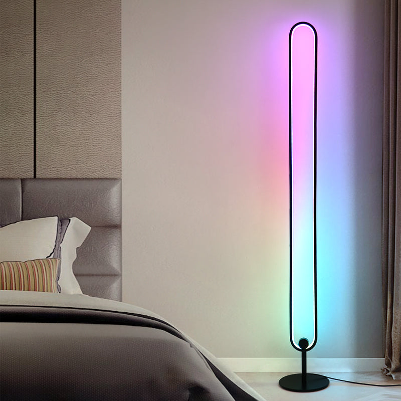Modern Floor Lamp with RGB Color Changing Light & Remote Control for Stylish Living Room Decor 0