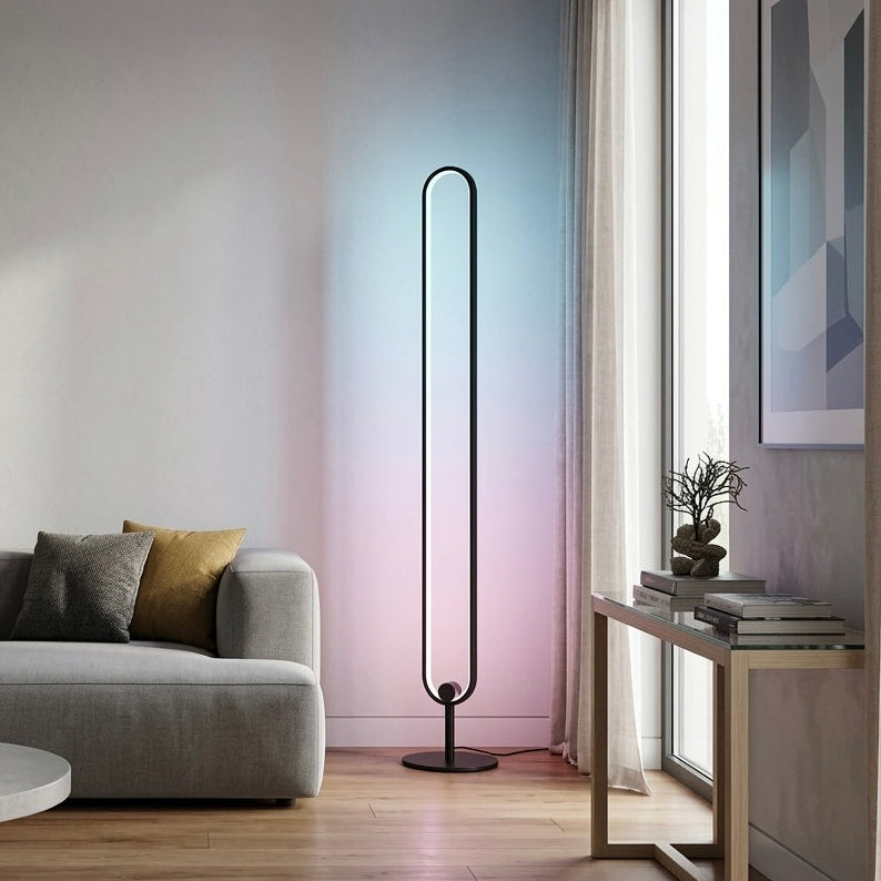 Modern Floor Lamp with RGB Color Changing Light & Remote Control for Stylish Living Room Decor 