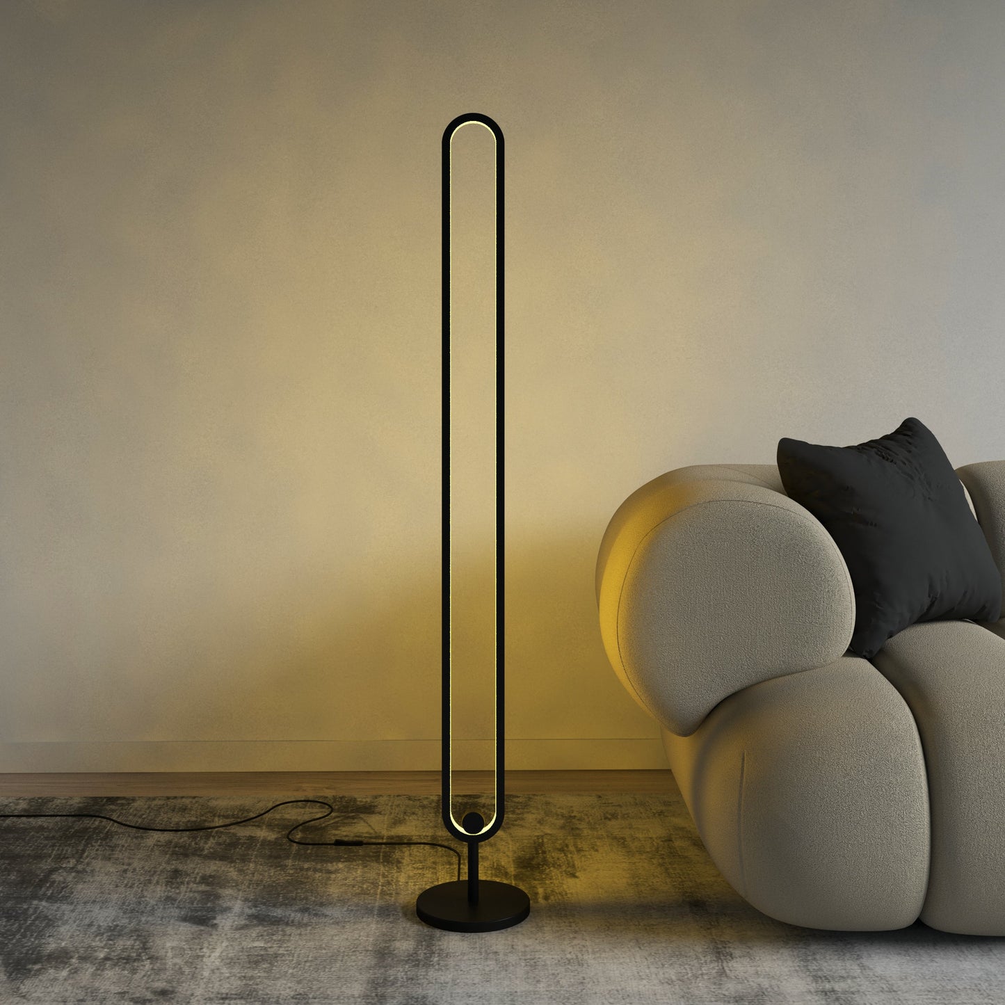 Modern Floor Lamp with RGB Color Changing Light & Remote Control for Stylish Living Room Decor 8