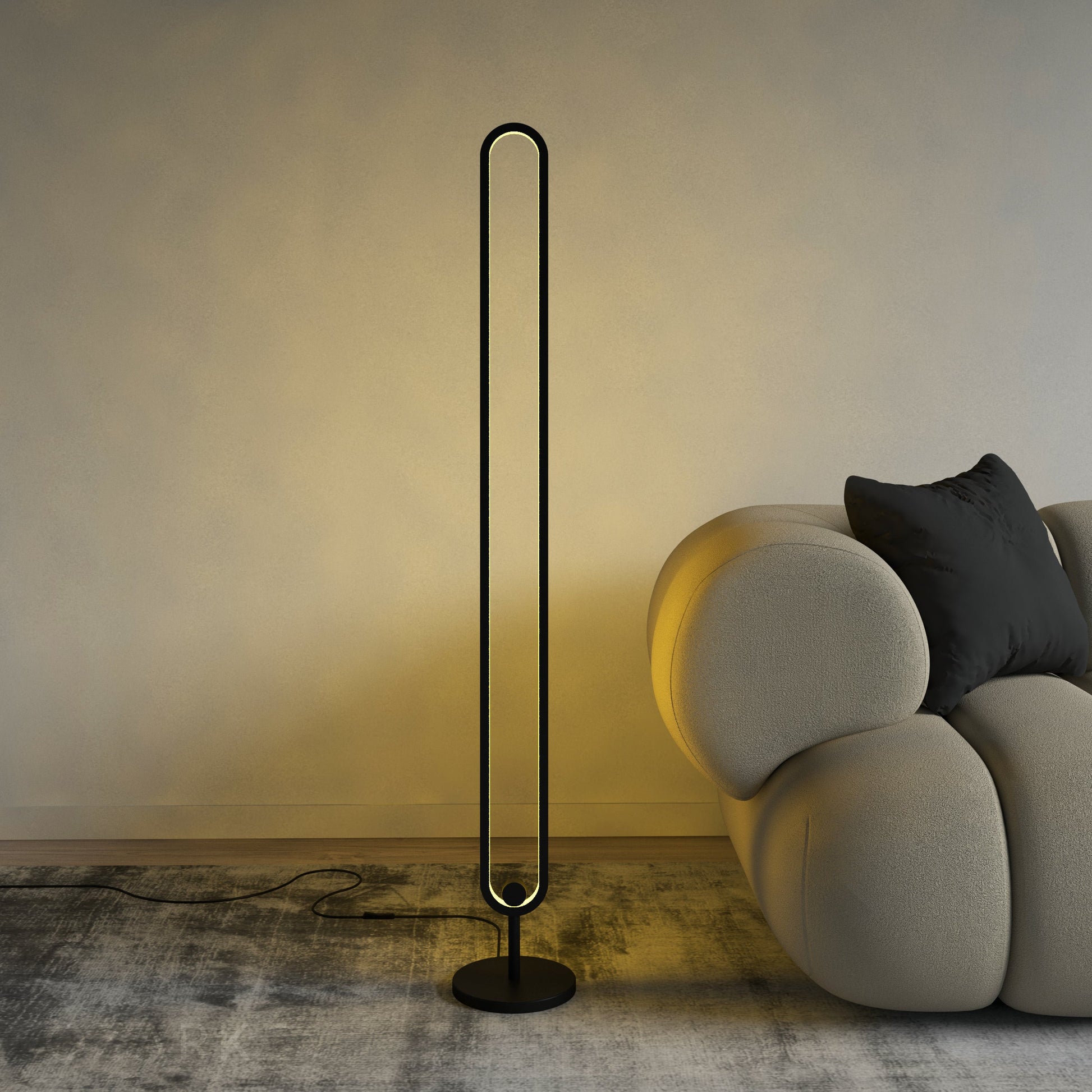 Modern Floor Lamp with RGB Color Changing Light & Remote Control for Stylish Living Room Decor 8
