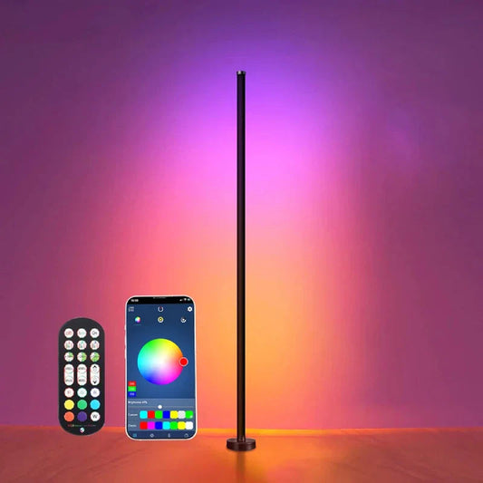 Modern Floor Lamp with RGB Color Options & Remote Control | Stylish Lighting for Living Room 0