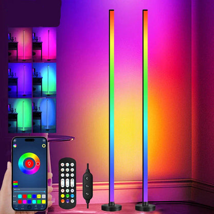 Modern Floor Lamp with RGB Color Options & Remote Control | Stylish Lighting for Living Room 1