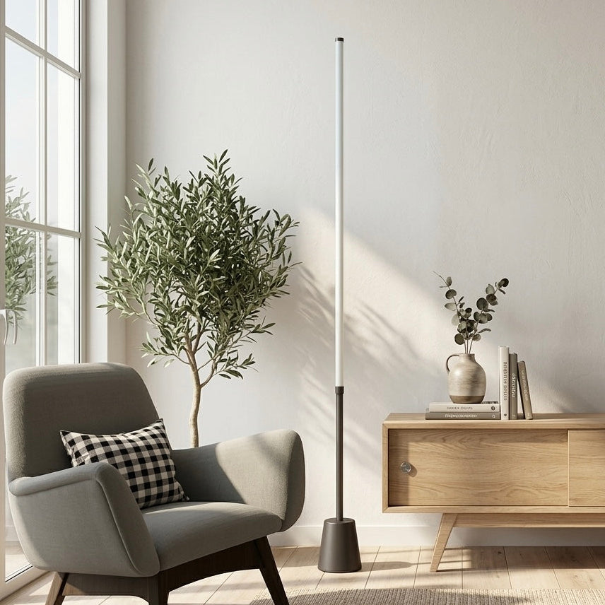 Modern Floor Lamp with Wireless Remote Control & Adjustable Dimming for Cozy Living Room Illumination
