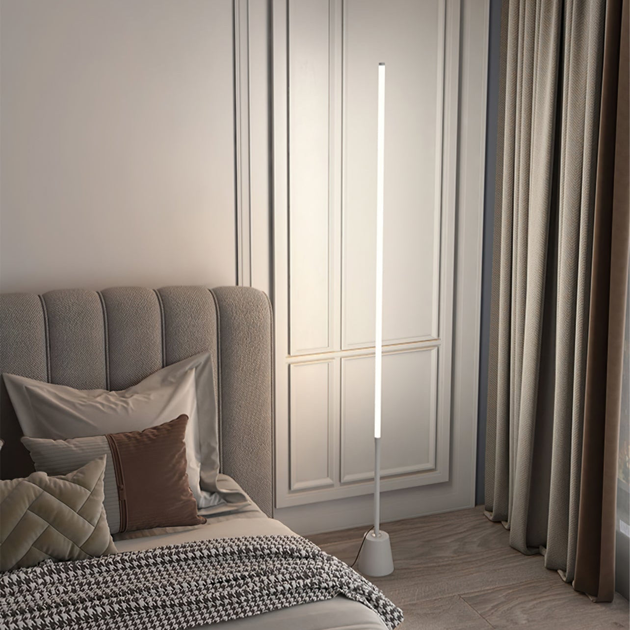 Modern Floor Lamp with Wireless Remote Control & Adjustable Dimming for Cozy Living Room Illumination 8