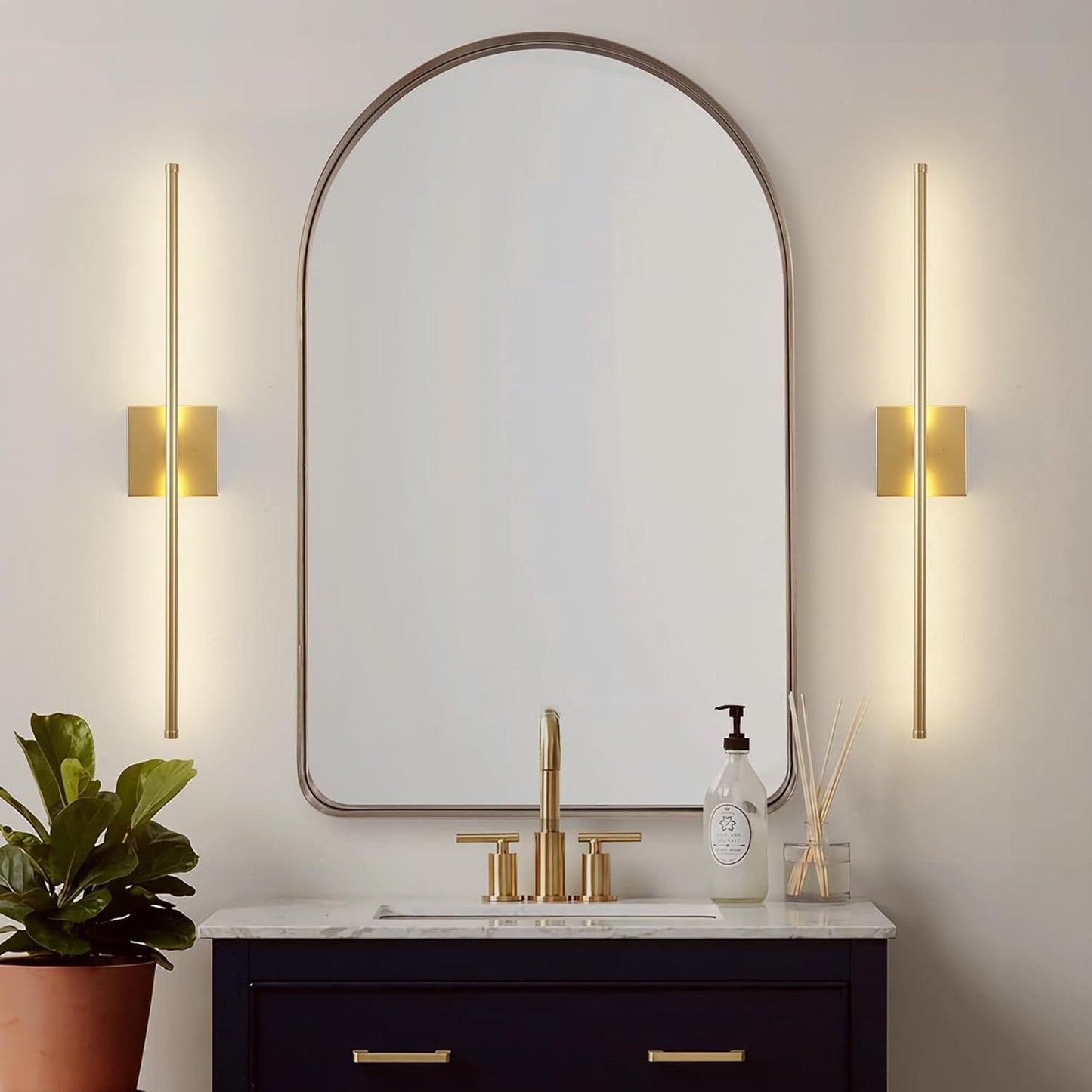 Modern Minimalist | Battery Operated Wall Sconce with LED Illumination | Versatile Indoor Wall Lights for Effortless Ambiance 7
