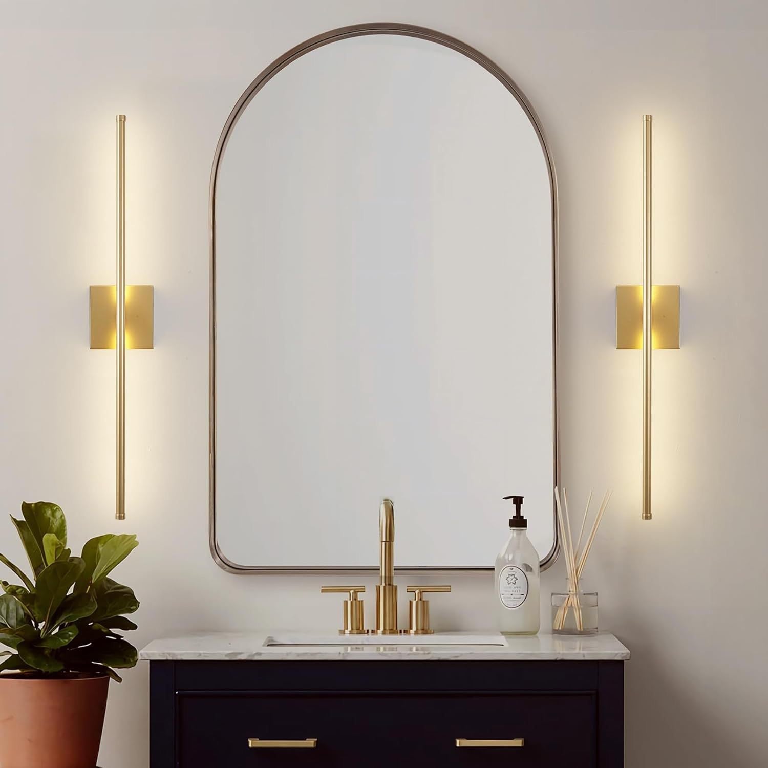 Modern Minimalist | Battery Operated Wall Sconce with LED Illumination | Versatile Indoor Wall Lights for Effortless Ambiance 7