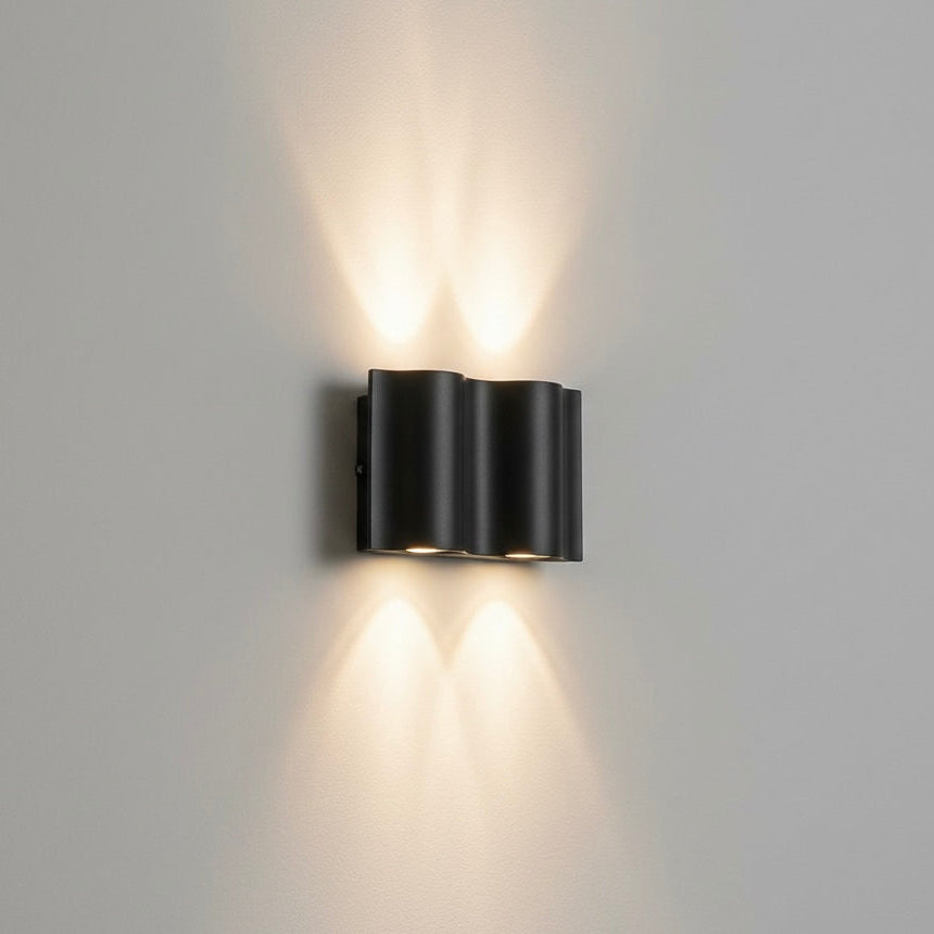Modern Outdoor Wall Lights | Waterproof Sconce with Dual Lighting | Elegant Design for Patios and Entryways