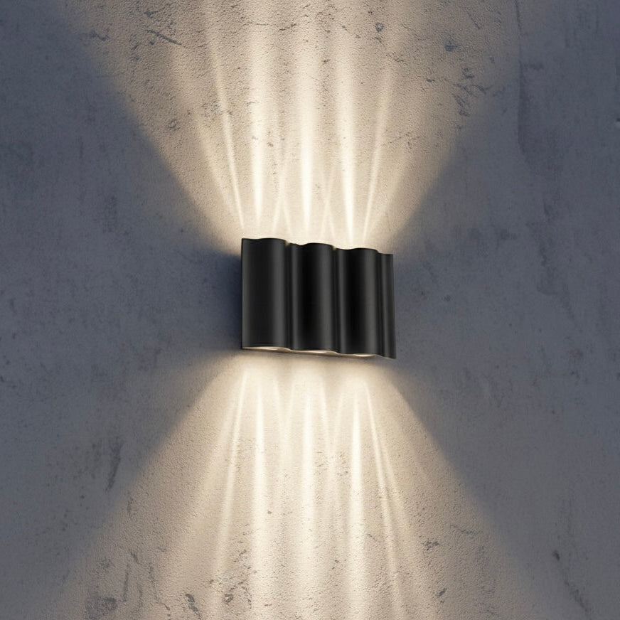 Modern Outdoor Wall Lights | Waterproof Sconce with Dual Lighting | Elegant Design for Patios and Entryways