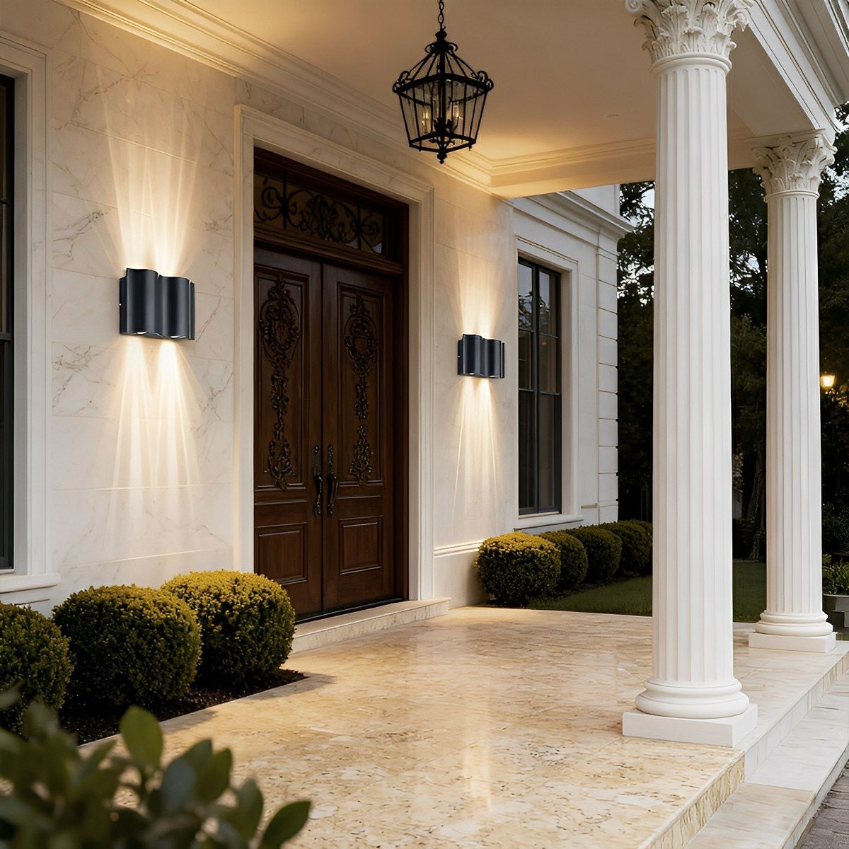 Modern Outdoor Wall Lights | Waterproof Sconce with Dual Lighting | Elegant Design for Patios and Entryways 3