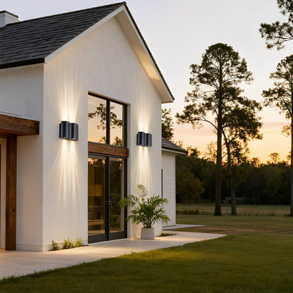 Modern Outdoor Wall Lights | Waterproof Sconce with Dual Lighting | Elegant Design for Patios and Entryways 4