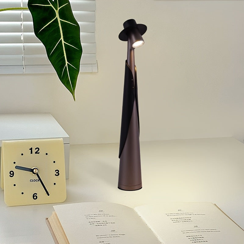 Modern Rechargeable LED Hat Lamp | Creative Touch Desk Light 0