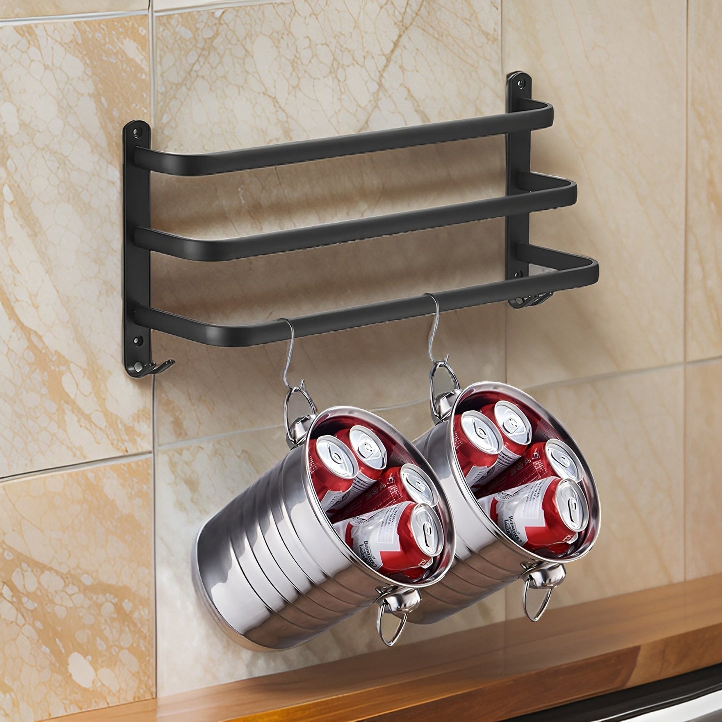 Modern Towel Rack | Wall-Mounted Aluminium Towel Holder with Flexible Capacity | Space-Saving Design for Organized Bathrooms 4