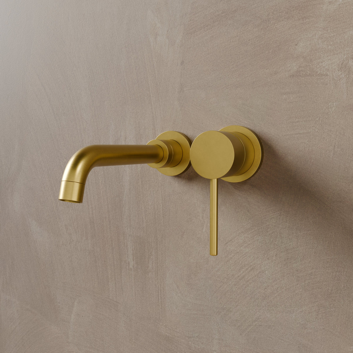 Modern Wall-Mounted Bathroom Faucet with Sleek Curved Spout | Durable Brass Design for Effortless Water Control 4