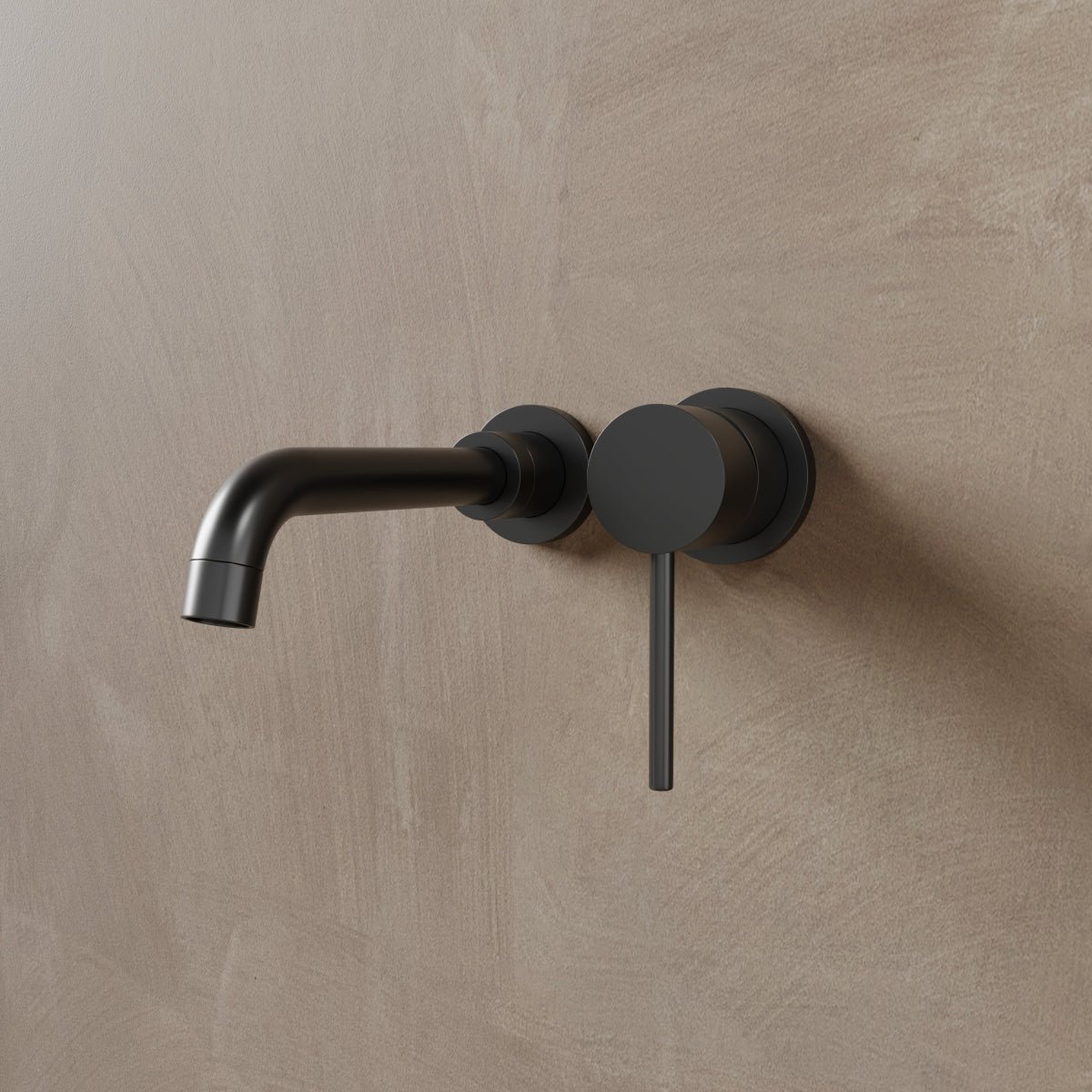 Modern Wall-Mounted Bathroom Faucet with Sleek Curved Spout | Durable Brass Design for Effortless Water Control 5