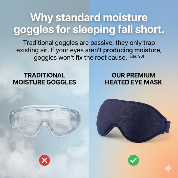 Moisturizing Eye Mask for Sleeping: Electric Eye Moisture Mask &amp; Goggles Alternative. Top Rated Eye Moisture Pads for Dry Eyes &amp; Overnight Hydration. 1