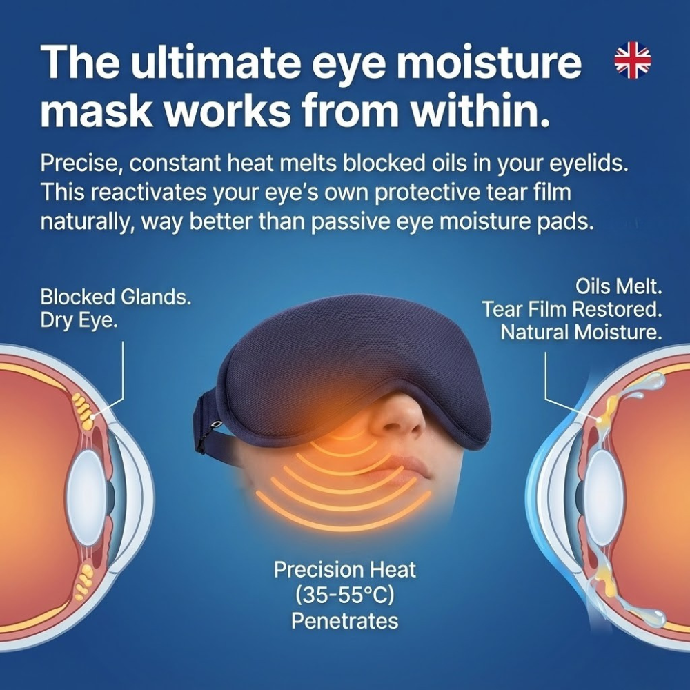 Moisturizing Eye Mask for Sleeping: Electric Eye Moisture Mask &amp; Goggles Alternative. Top Rated Eye Moisture Pads for Dry Eyes &amp; Overnight Hydration. 2