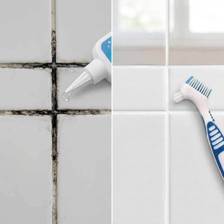 Mold Remover Gel with Brush | Professional Stain &amp; Grout Cleaner