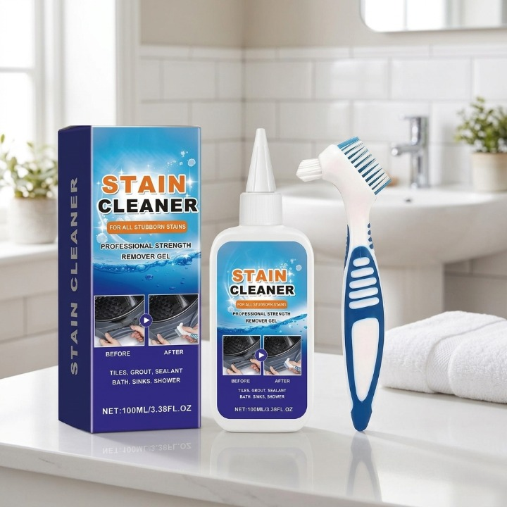 Mold Remover Gel with Brush | Professional Stain & Grout Cleaner