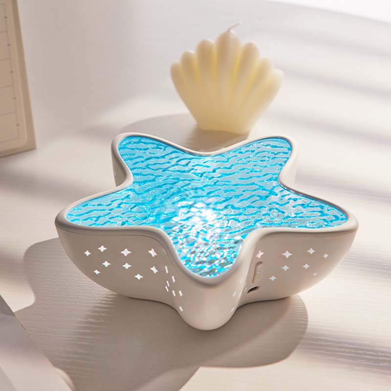 Mood Projector with Ocean Wave Light Effect | Starfish LED Design