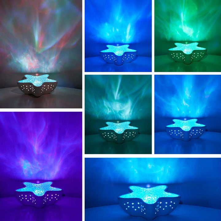 Mood Projector with Ocean Wave Light Effect | Starfish LED Design
