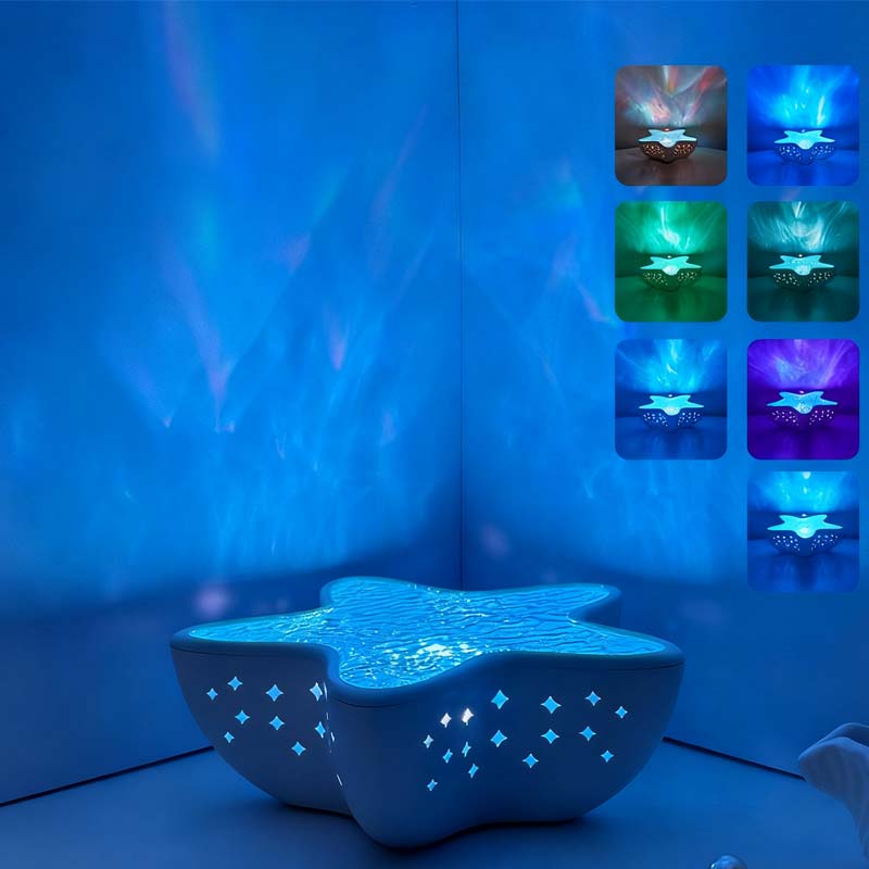 Mood Projector with Ocean Wave Light Effect | Starfish LED Design