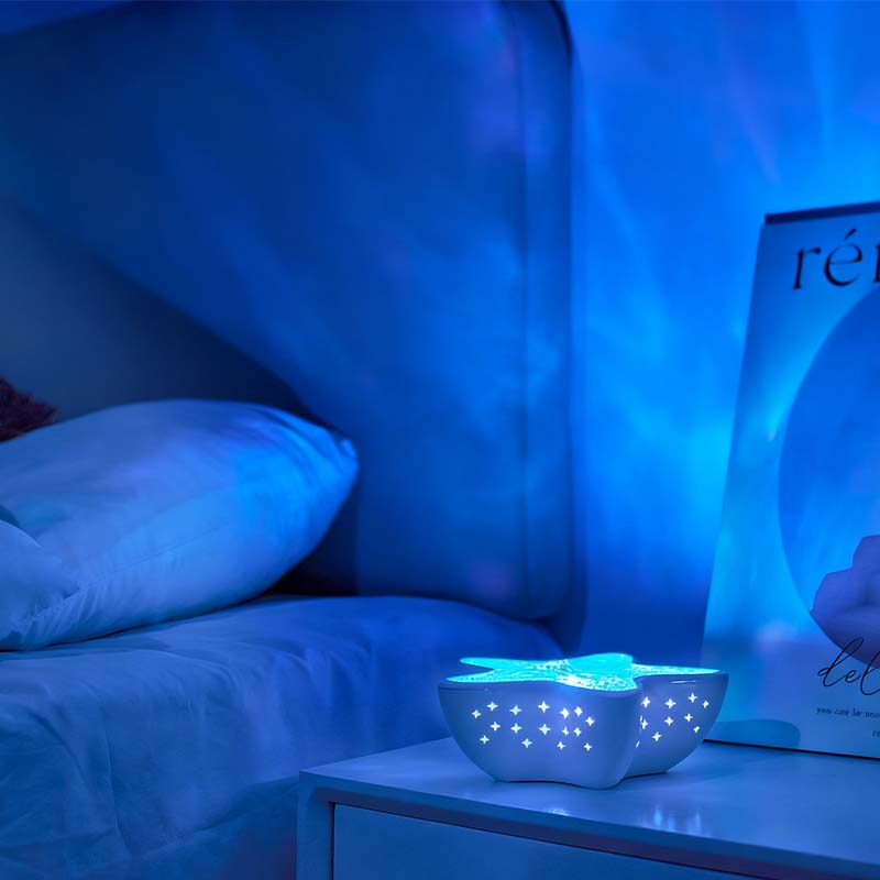 Mood Projector with Ocean Wave Light Effect | Starfish LED Design