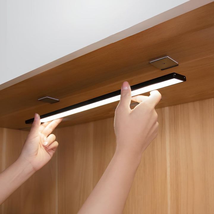 Motion Sensor LED Light Cordless | Magnetic Mount, No Wires | Silver or Black, 20/30/40 cm, Dimmable, USB Rechargeable