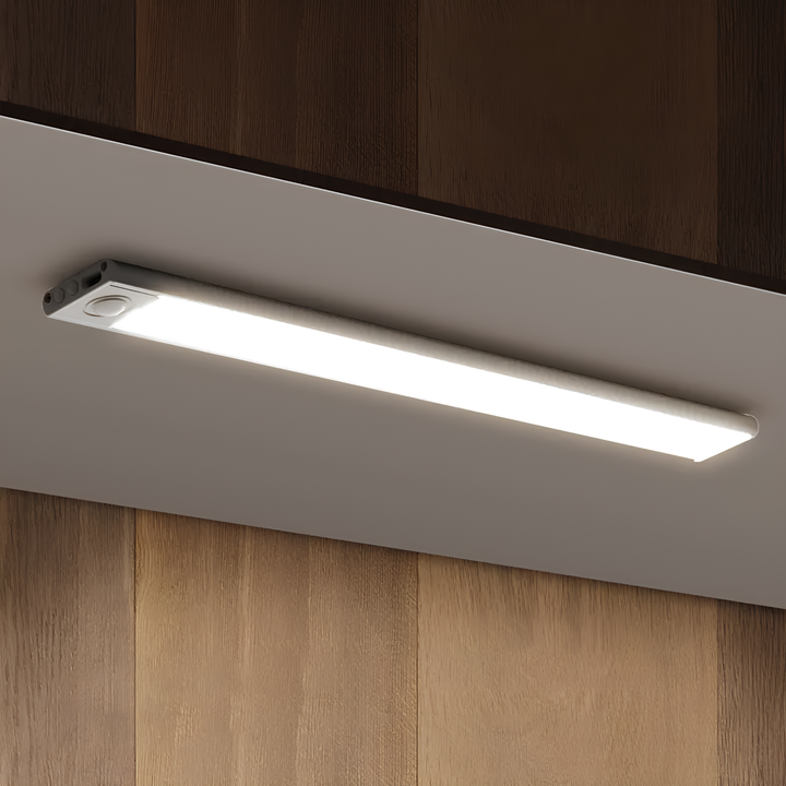 Motion Sensor LED Light Cordless | Magnetic Mount, No Wires | Silver or Black, 20/30/40 cm, Dimmable, USB Rechargeable