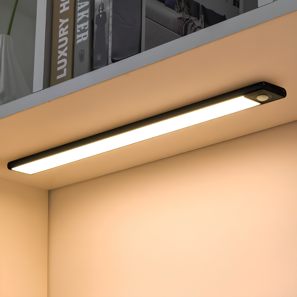 Motion Sensor LED Light Cordless | Magnetic Mount, No Wires | Silver or Black, 20/30/40 cm, Dimmable, USB Rechargeable