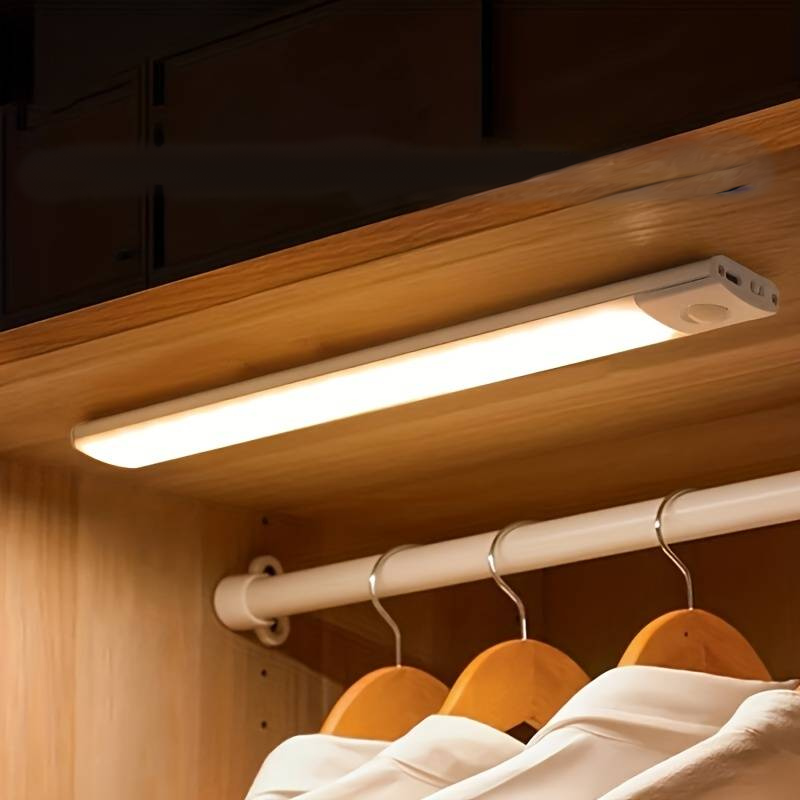Motion Sensor LED Light Cordless | Magnetic Mount, No Wires | Silver or Black, 20/30/40 cm, Dimmable, USB Rechargeable