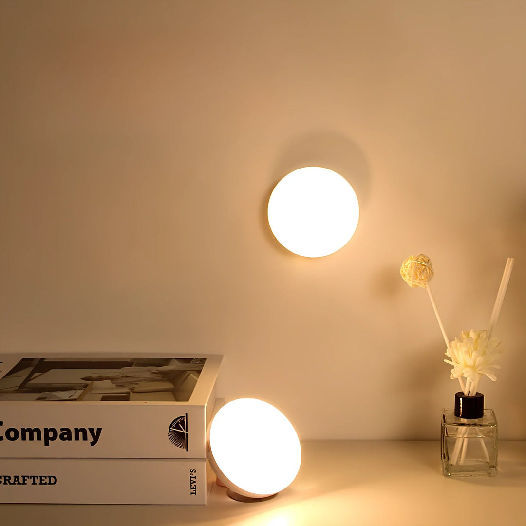 Motion Sensor Night Light | USB Rechargeable or Battery Powered | Auto Shut-Off LED for Hallways, Stairs &amp; Closets