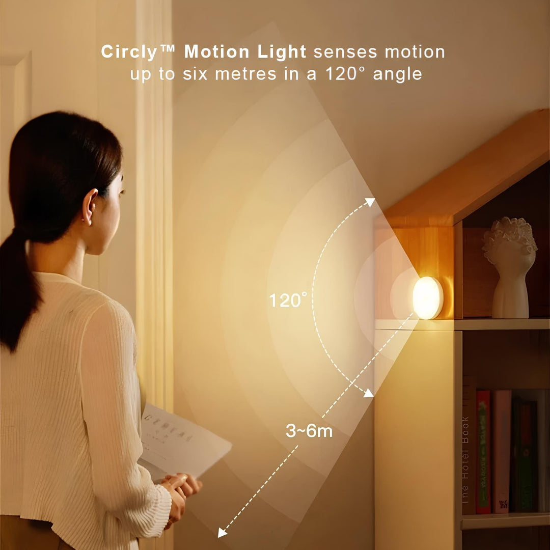 Motion Sensor Night Light | USB Rechargeable or Battery Powered | Auto Shut-Off LED for Hallways, Stairs &amp; Closets
