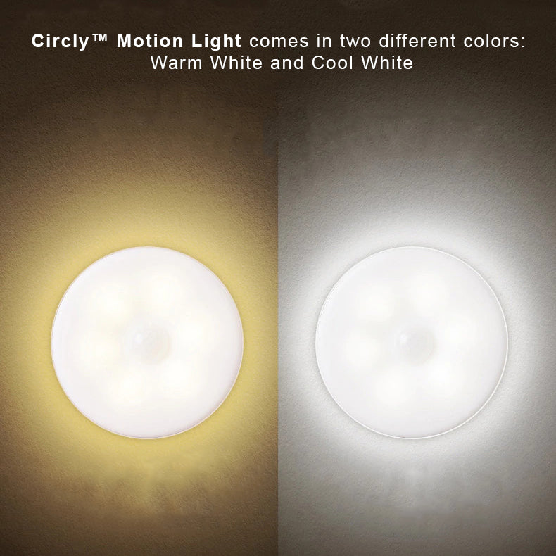 Motion Sensor Night Light | USB Rechargeable or Battery Powered | Auto Shut-Off LED for Hallways, Stairs &amp; Closets