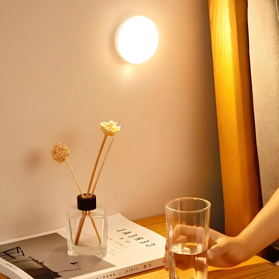 Motion Sensor Night Light | USB Rechargeable or Battery Powered | Auto Shut-Off LED for Hallways, Stairs &amp; Closets