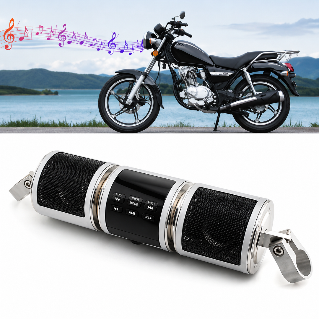 Motorcycle Handlebar Speakers | Clamp Mount With Bluetooth