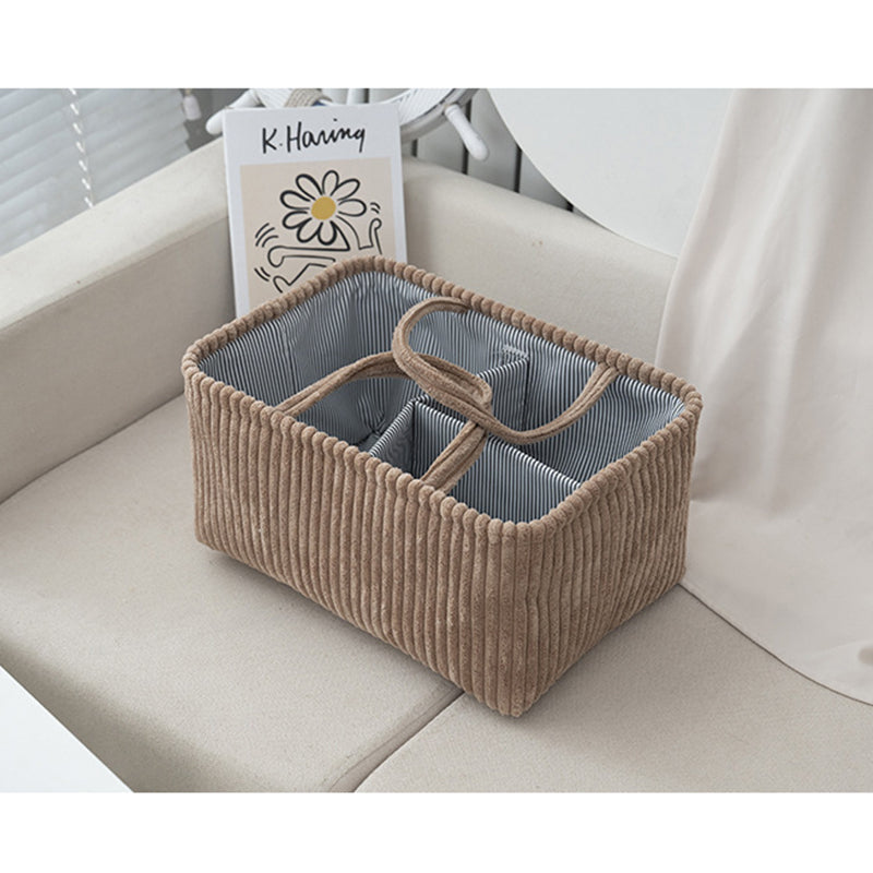 Multi-Compartment Storage Basket | Bohemian Woven Design | Organiser for Baby Clothes, Toys and Home Decor Items