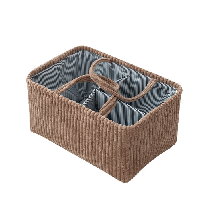 Multi-Compartment Storage Basket | Bohemian Woven Design | Organiser for Baby Clothes, Toys and Home Decor Items