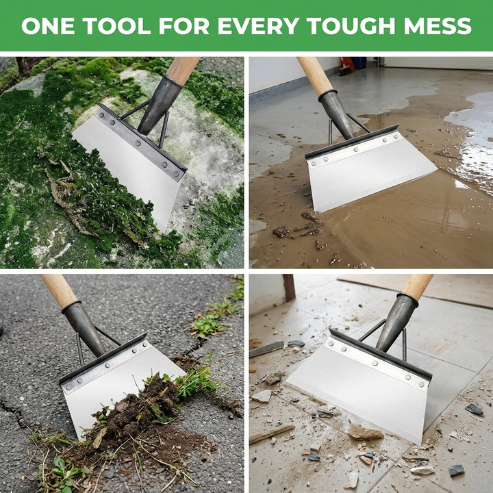 Multi-Function Cleaning Scraper Shovel | Slim Blade for Weeding &amp; Deep Cleaning | Ergonomic Grip for Patios, Driveways