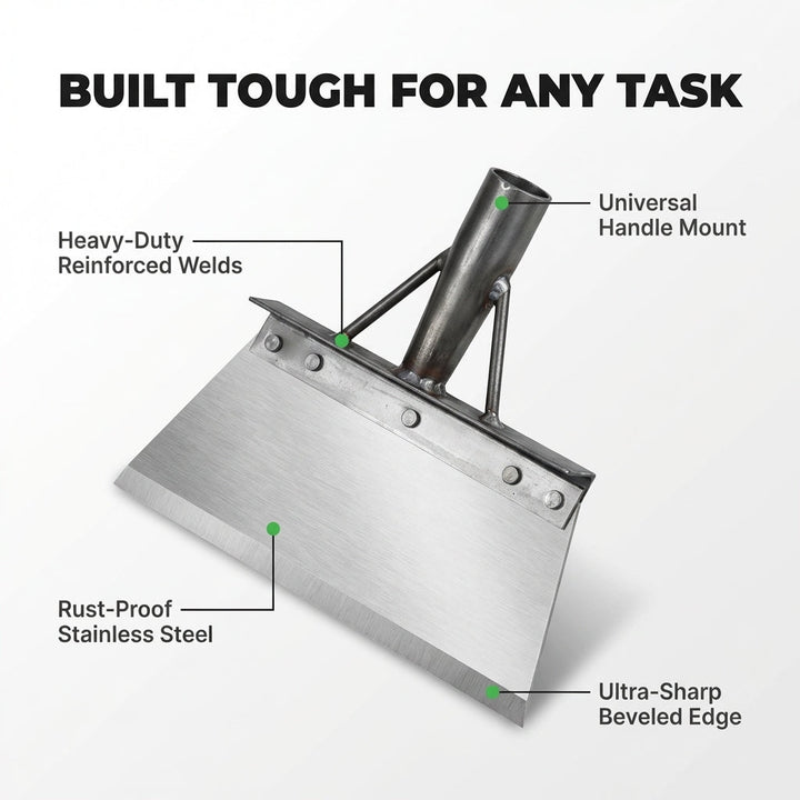 Multi-Function Cleaning Scraper Shovel | Slim Blade for Weeding &amp; Deep Cleaning | Ergonomic Grip for Patios, Driveways
