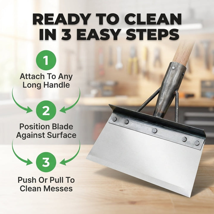 Multi-Function Cleaning Scraper Shovel | Slim Blade for Weeding &amp; Deep Cleaning | Ergonomic Grip for Patios, Driveways