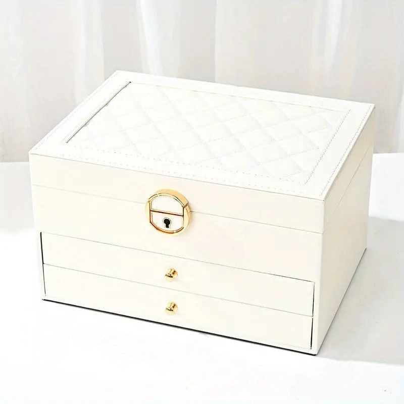 Multi-Layer Leather Jewelry Box | Rings, Necklaces & Bracelets | Organized Storage