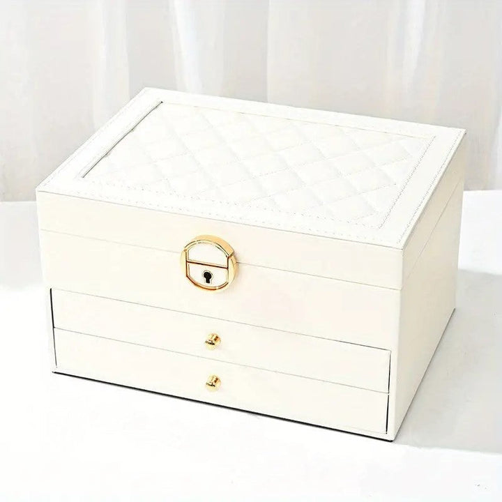 Multi-Layer Leather Jewelry Box | Rings, Necklaces &amp; Bracelets | Organized Storage