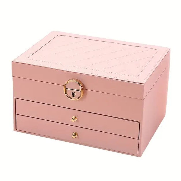 Multi-Layer Leather Jewelry Box | Rings, Necklaces &amp; Bracelets | Organized Storage