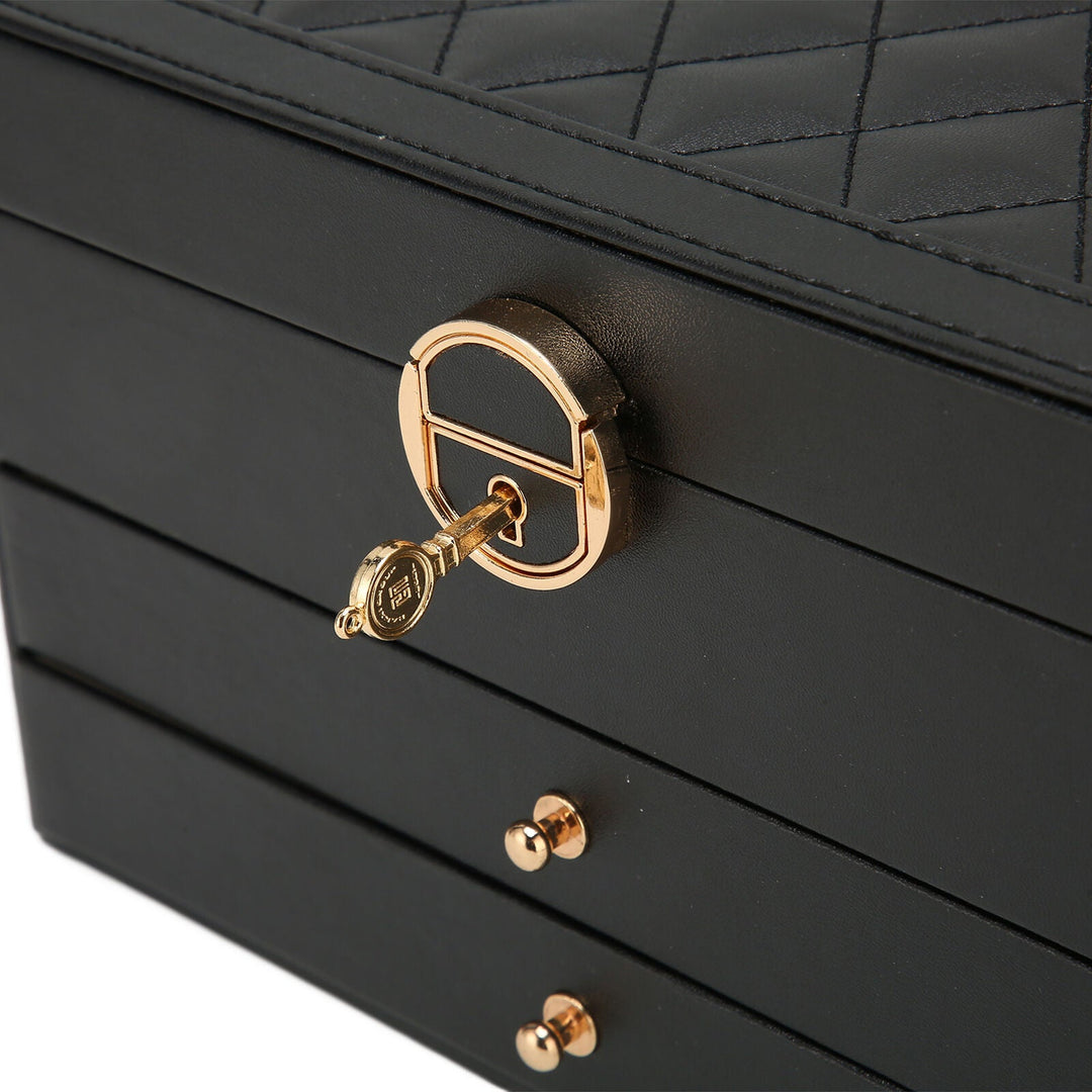 Multi-Layer Leather Jewelry Box | Rings, Necklaces &amp; Bracelets | Organized Storage